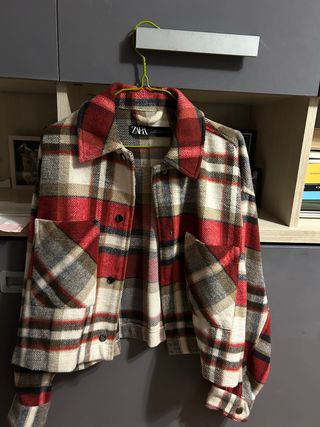 Camisa corta Zara cuadros talla única