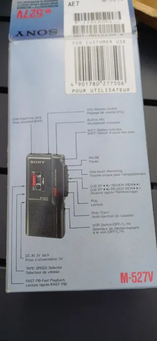 Grabadora Sony M-527V Microcassette