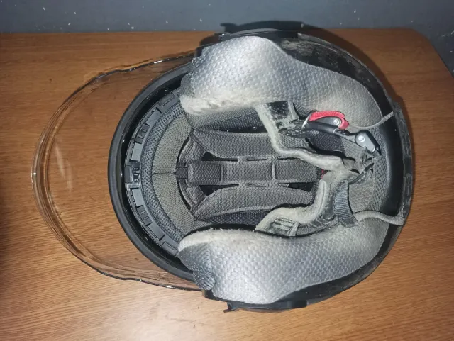 Casco Moto LEM Negro con Visera Transparente