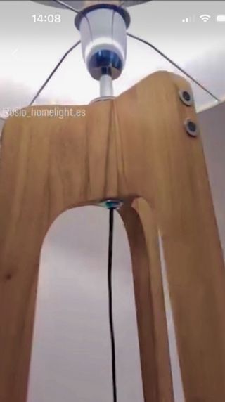 Lámpara d pie diseño hecho a mano nueva a estrenar