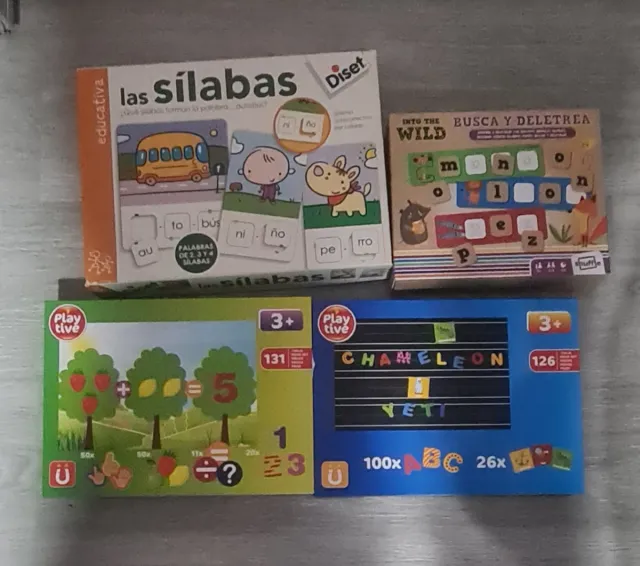 4 juegos educativos letras y números