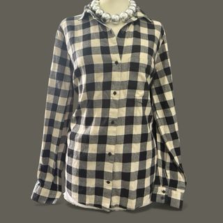 Camicia Zara donna quadri bianco nero