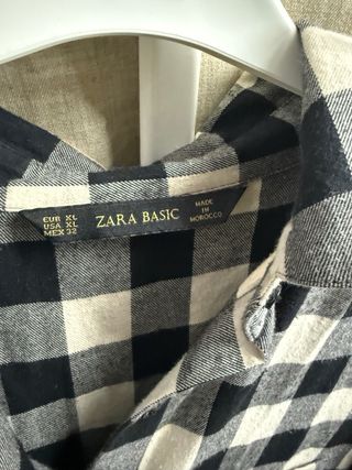 Camicia Zara donna quadri bianco nero