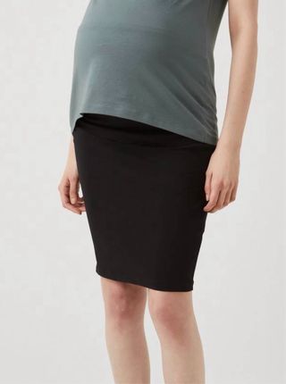 Falda tubo premamá negra. Talla M. Puesta una vez