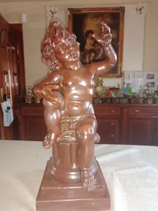 Figura de niño imitación bronce