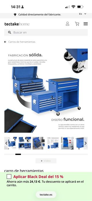 Carro de herramientas tectake