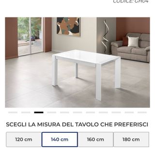 Tavolo allungabile in vetro e metallo