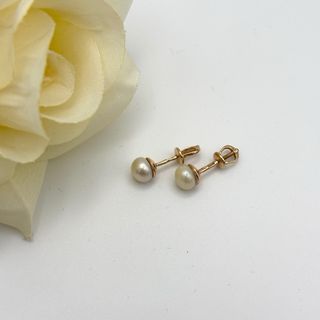 Pendientes de oro 14kt con perlas