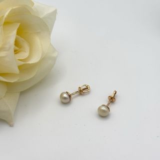 Pendientes de oro 14kt con perlas