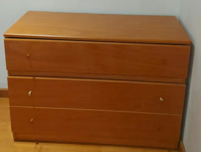 Zapatero/mueble de madera con 3 cajones