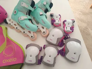 Patines Oxelo Talla 32-34 + Protecciones