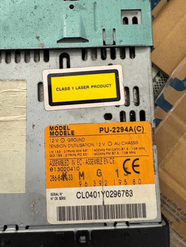 Radio Peugeot CL0401Y0296763