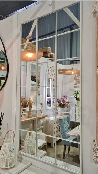 OFERTA! Elegante espejo ventana forja industrial