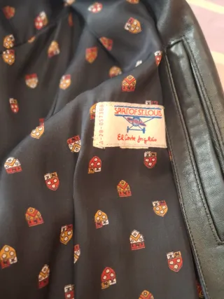 Cazadora de piel negra para hombre