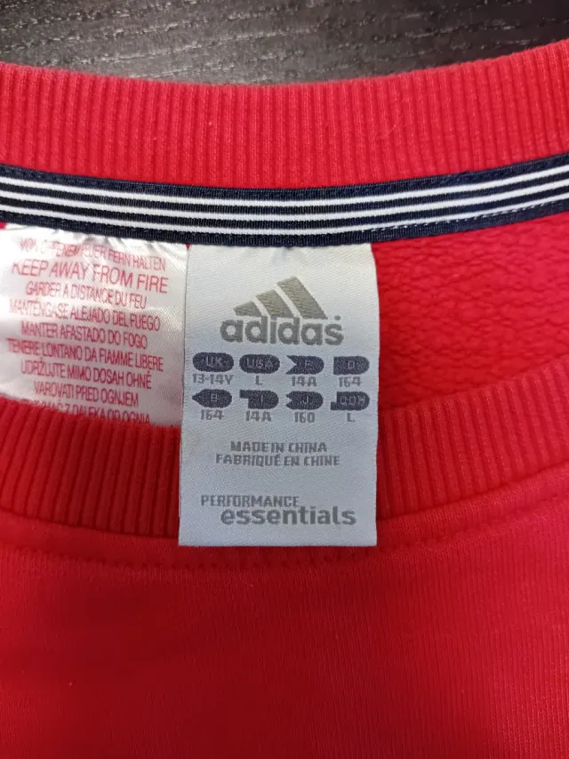 Sudadera Adidas Roja Chica