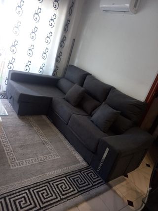Sofá Chaiselongue Gris Tela