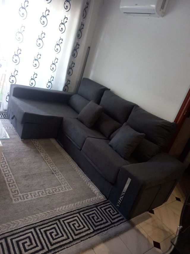 Sofá Chaiselongue Gris Tela