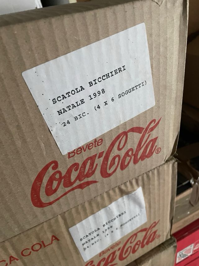 Set 6 Bicchieri vintage Coca Cola Natale 1998