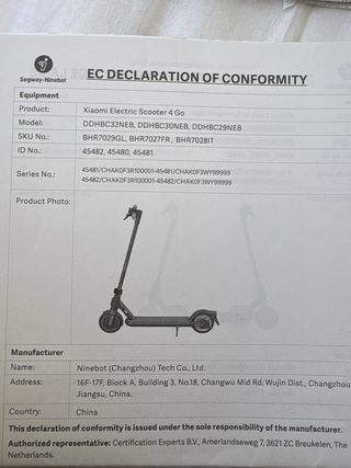 Cargador Xiaomi Patinete Eléctrico Nuevo