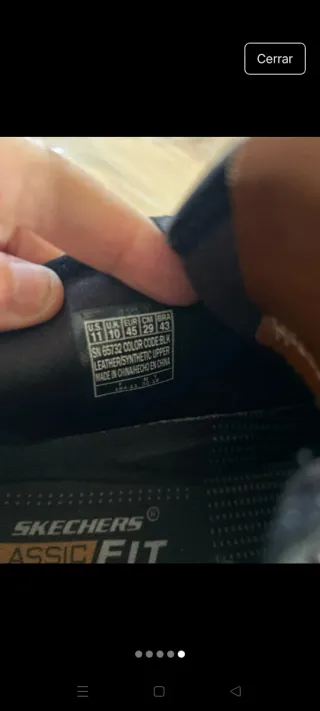 Zapatillas Skechers Hombre Talla 45 Negro/Marrón