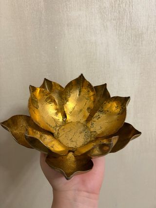 Svuota tasche oro fiore metallo