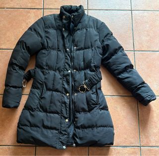 Abrigo acolchado negro mujer