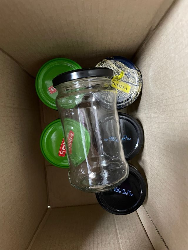 Potes de vidro com tampa 300ml (pacote de 6)