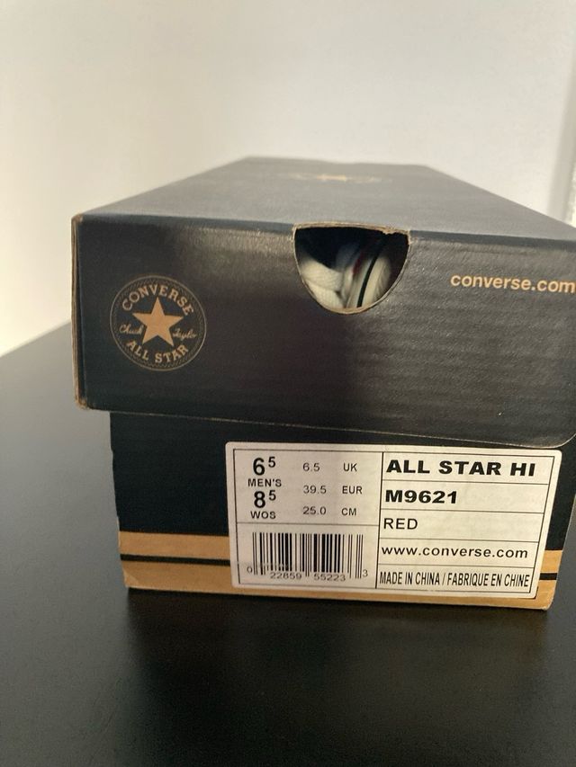 Converse All Star Rojas Talla 39.5