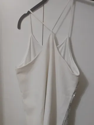 Top lentejuelas plateado