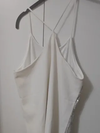 Top lentejuelas plateado