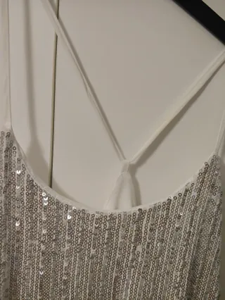 Top lentejuelas plateado