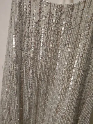 Top lentejuelas plateado