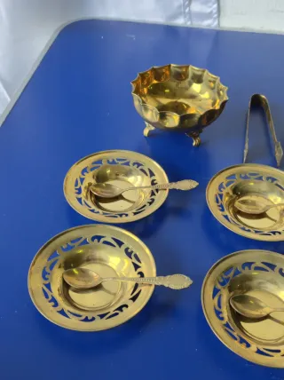 Set Tè/Caffè Vintage in Ottone