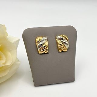 Pendientes Oro 18kt Bicolor