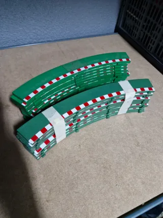 Scalextric lote 20 pianos Curvas Verdes