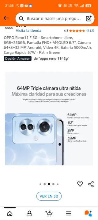 OPPO Reno11 F 5G blu 256GB