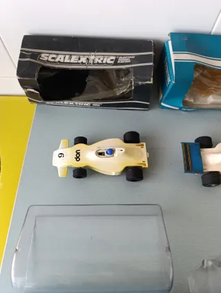 Lote Scalextric Triang Coches y Cajas