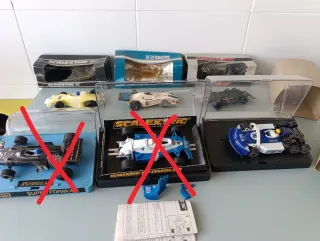 Lote Scalextric Triang Coches y Cajas