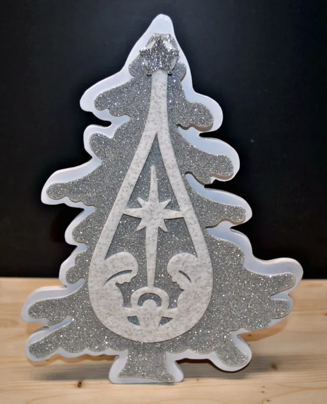 Albero decorativo con brillantini
