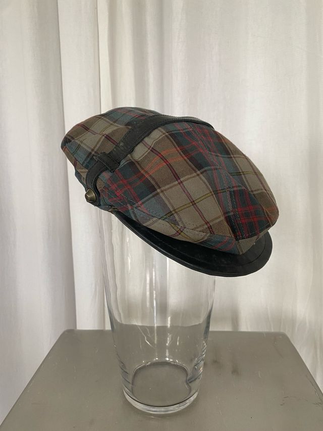 Gorra Dsquared2 Piel y Tejido Tartán