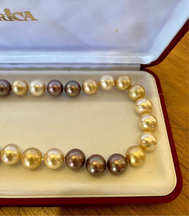 Collana Perle MAJORICA bianco/malva 46cm/12mm