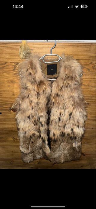 Chaleco de piel de conejo