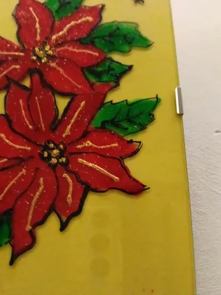 Quadretto natalizio fiori rossi