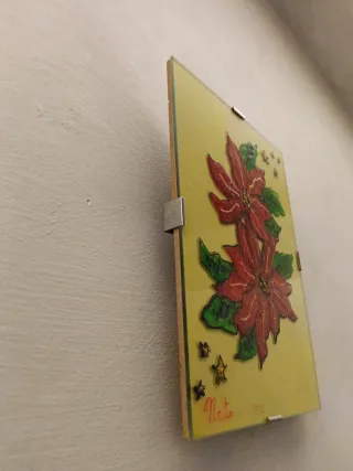 Quadretto natalizio fiori rossi