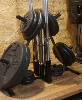 Supporto per dischi, barre e manubri