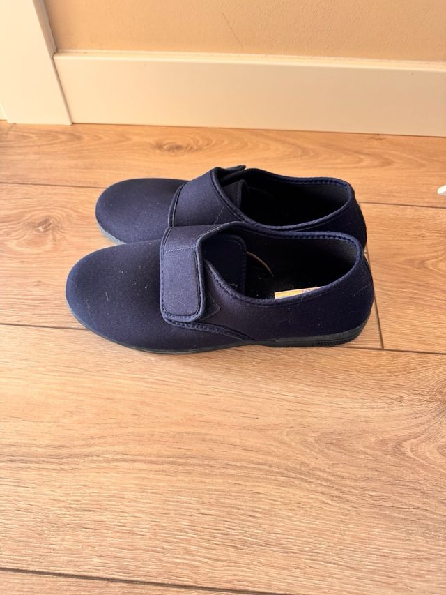 Zapatillas caballero velcro azul