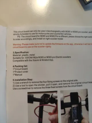 Placa Controladora Patinete Xiaomi M365/Pro