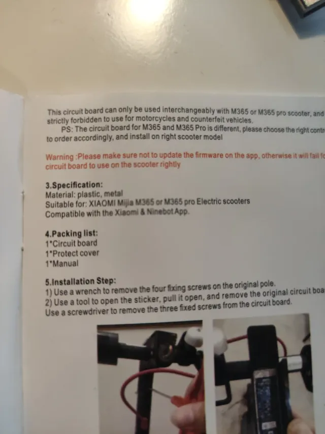 Placa Controladora Patinete Xiaomi M365/Pro