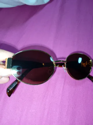 2 Gafas de Sol Ovaladas Doradas