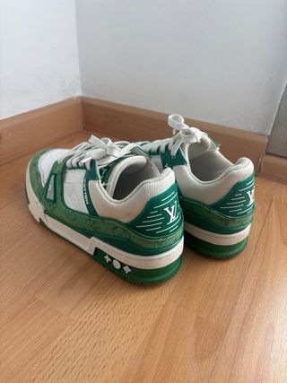 Zapatillas Louis Vuitton Trainer Verdes Blancas